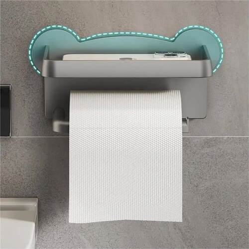 Bathroom Toilet Paper Holder Punch Free Wall Mounted Creativ