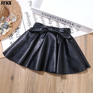 Girls Skirts Leather Skirts Autumn And Winter Childrens Ou
