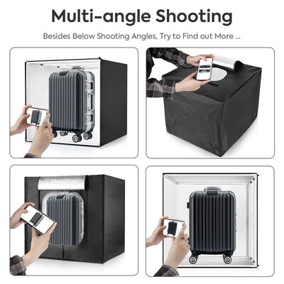 Light Box 80*80*80cm photography tent with 3 Dimming Lights