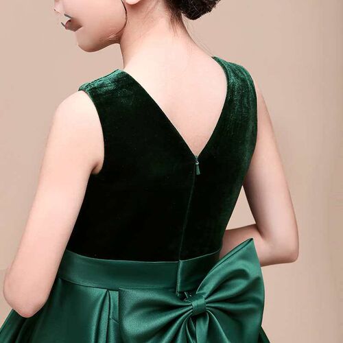 Childrens Princess Dress Childrens Dress Dark Green Violin