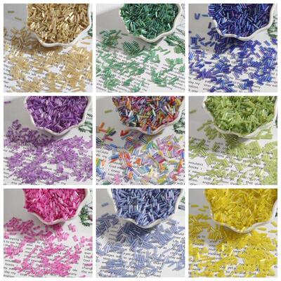 2*7mm Colorful glass beads - DIY handmade beading accessorie