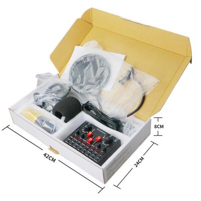 English live sound card set boom microphone recording bm MIC