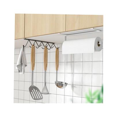 Kitchen Cling Film Storage Rack Paper Towel Holder Rack Wall