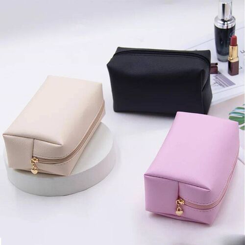 Women Travel Makeup Bags PU Leather Make Up Pouch Travel Was