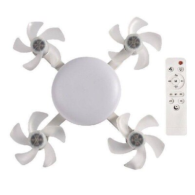Drone Fan with LED Light Remote Control 2 In 1 Hanging Fan