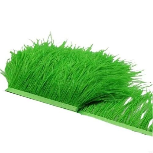 H7BF 1 Meter Ostrich Trim 8-10cm Plumes Ribbon Selvedge for