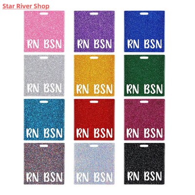 Nurse Badge Buddy Card Holder Durable Glitter 3.3inchx3.2inc