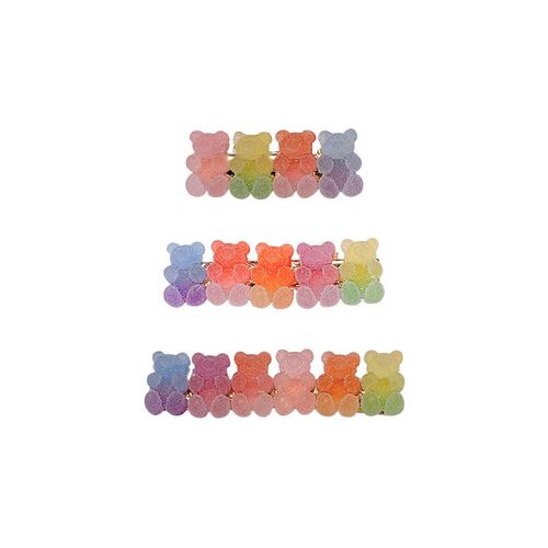 Girls Heart Candy Color Bear Hairpin Fudge Color Candy Bear