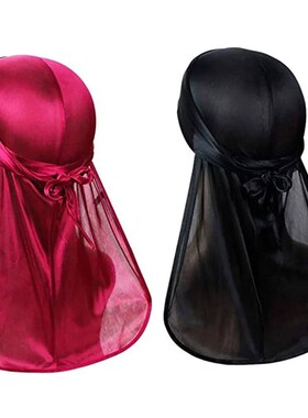 Elasticity Baotou Cap Hair Bands Simulation Silky Durag Long