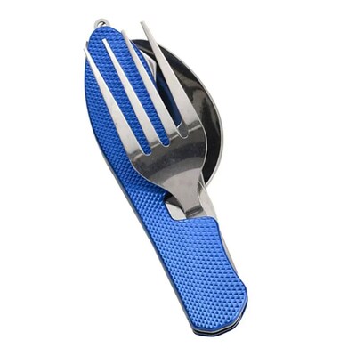 Foldable Camping Utensil Set - Multi-Functional Knife, Fork,