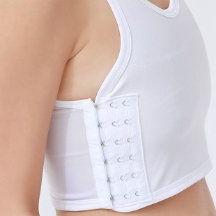 lesbian tomboy sngthen flatchest breast binder short vest