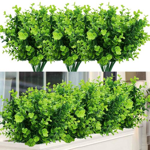 Artificial Flowers Plants Long Stem Plastic Persian Eucalypt