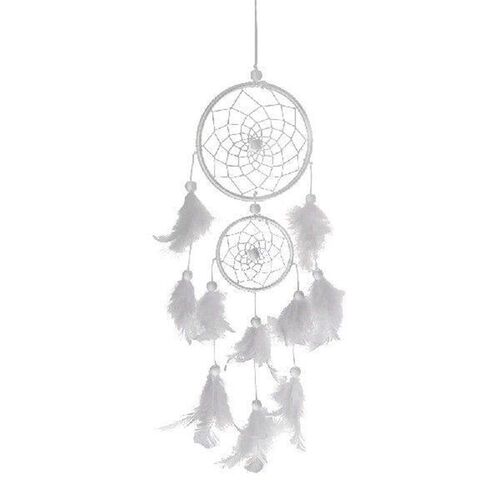 White Dream Catcher Pendant Hand-woven Mural Decoration Art