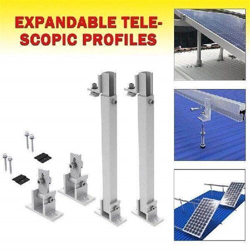1 Set Solar Photovoltaic Adjustable Feet Roof Bracket for