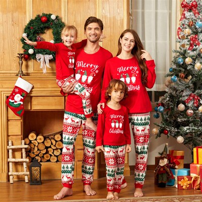 Merry Christmas pajamas family set Xmas Couples pyjamas