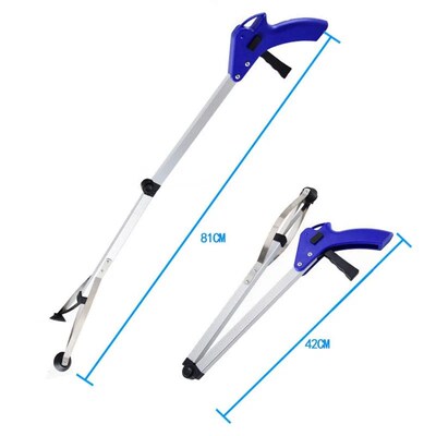 1pc Folding Household Garbage Picker Alloy Trash Grabber Was