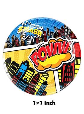 Superhero City Building Theme Party Supplies Disposable Tabl