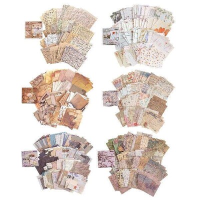 100 Pcs/set Vintage Scraping Diy Pack Decorative Retro