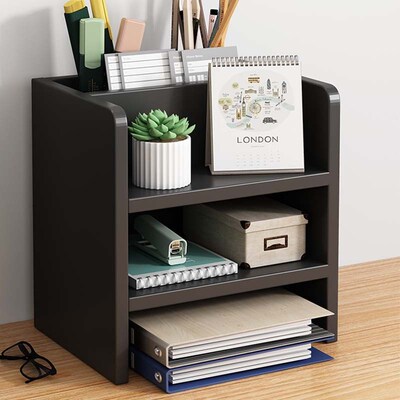 Desktop computer monitor lift stand office desktop shelf