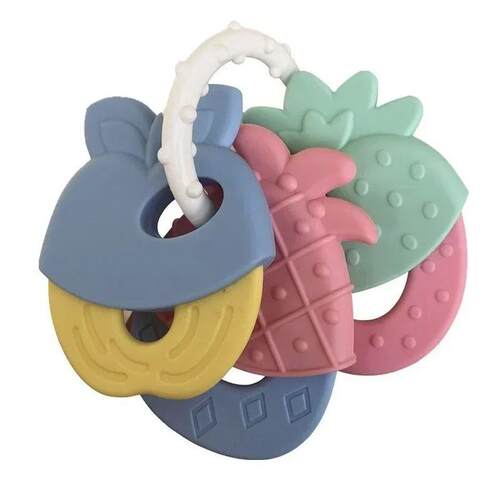 Baby Fruit Style Soft Rubber Rattle Teether Toy born Chews F