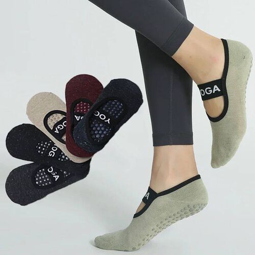 Yoga Socks Women Cotton Dot Silicone Non-slip Grip Pilates N
