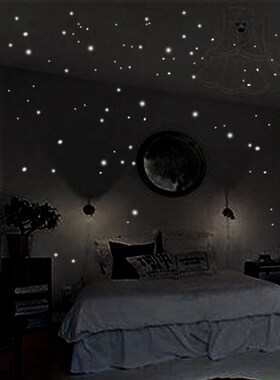 407 Pcs Wall ers Wall Decor Glow In The Dark Star er Decal f