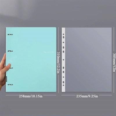 A4 File Display Book 4 Hole Binder Folders Morandi Color Wat