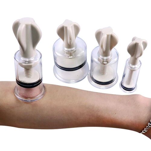 4 Sizes Cupping Therapy Set Body Massage Vacuum Rotating Han