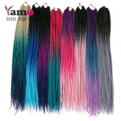 Pre Looped Box Braid Crochet Hair 24 Inch Crochet Braids