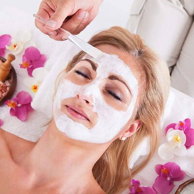 4pcs  Face Mask Brush Set Includes Soft Fan Facial Brushes A