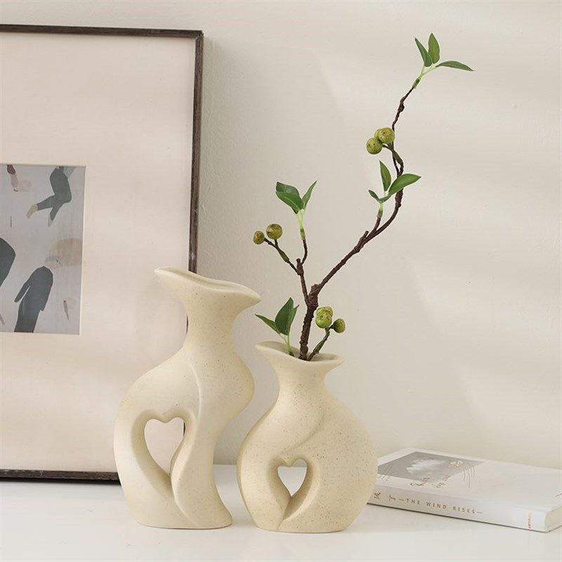 结婚花瓶摆件一对创意陶瓷花器艺术感客厅插花电视柜家居软装饰品,家居饰品,花瓶,淘宝优惠券,粉丝福利购,淘宝优惠卷