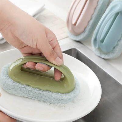 Household handle cleaning brush Sponge wipe kitchen brush