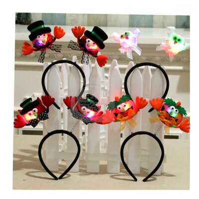 。Halloweegn luminous headband Halloween decorations gift he