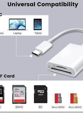 MICRO Type-C Hub to USB SD TF Adapter OTG Memory Card Reader
