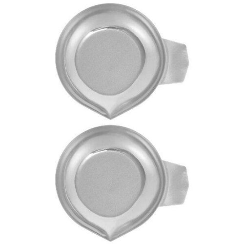 2 Pcs Diamond Weighing Pan Metal Stainless Steel Powder
