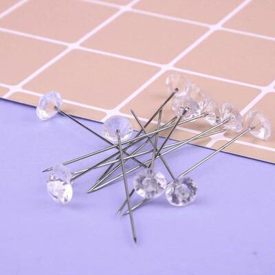 Kraball 50/100pcs Diamond Head Positioning Needles Stitch Se