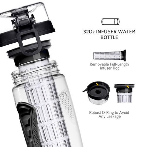 BPA Free Fruit Infuser Water Bottle Juice Shaker Sports Lemo