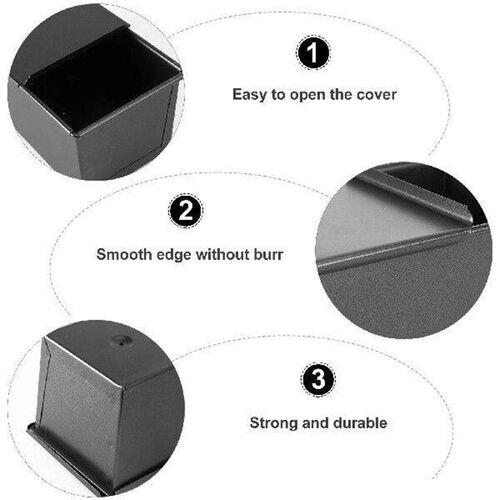 Black Loaf Pan with Cover Non Stick Bread Baking Mould