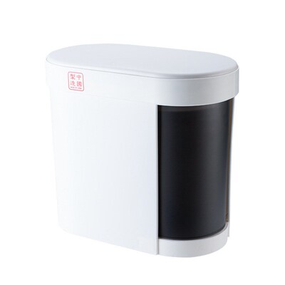 DualPurpose Plastic Household Bin with Lid Wet Dry Separatio