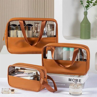 Travel Toiletry Bag for Women and Men, Matte Translucent Toi