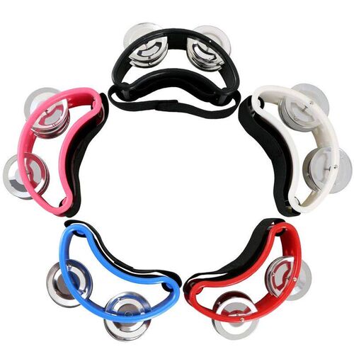 2PC Elliptical Drum Companion Hand Foot Jingle Drum Children