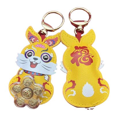 Year of the Rabbit Three-Eared Rabbit Keychn Earns Money Rab