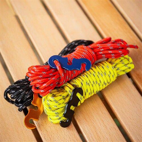 8PCS 3mm Outdoor Tent Guy Ropes Camping Canopy Cord 13ft