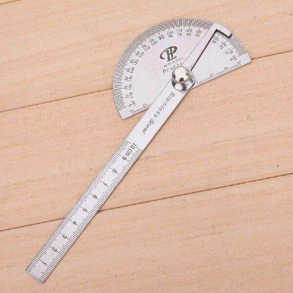 Stainless Steel Protractor Rotatable 180 Degree Measuring