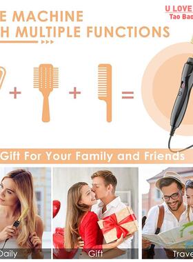 2 in 1 Hot Comb Straightener for Wigs Straightening Brush El