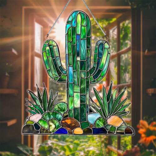 1pcs 8in 2D Acrylic Colored Summer Plant Light-Collecting De