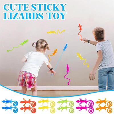 10-30PC Fun Sticky Climbing Lizard Kids Birthday Party Baby