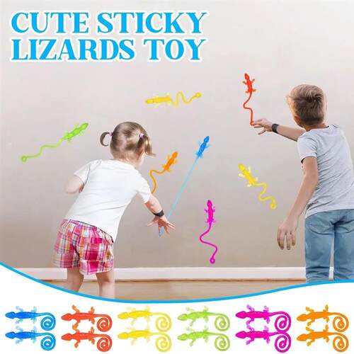 10-30PC Fun Sticky Climbing Lizard Kids Birthday Party Baby