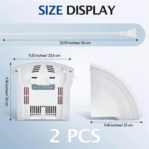 2-Pack Commercal Hand Dryer, 1200W, 110V, Whte - Compact & u
