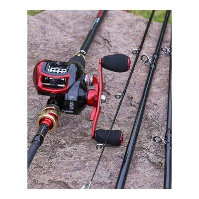 4 Sections 2.1m Lure Rod and Baitcasting Reel Combo Carbon S